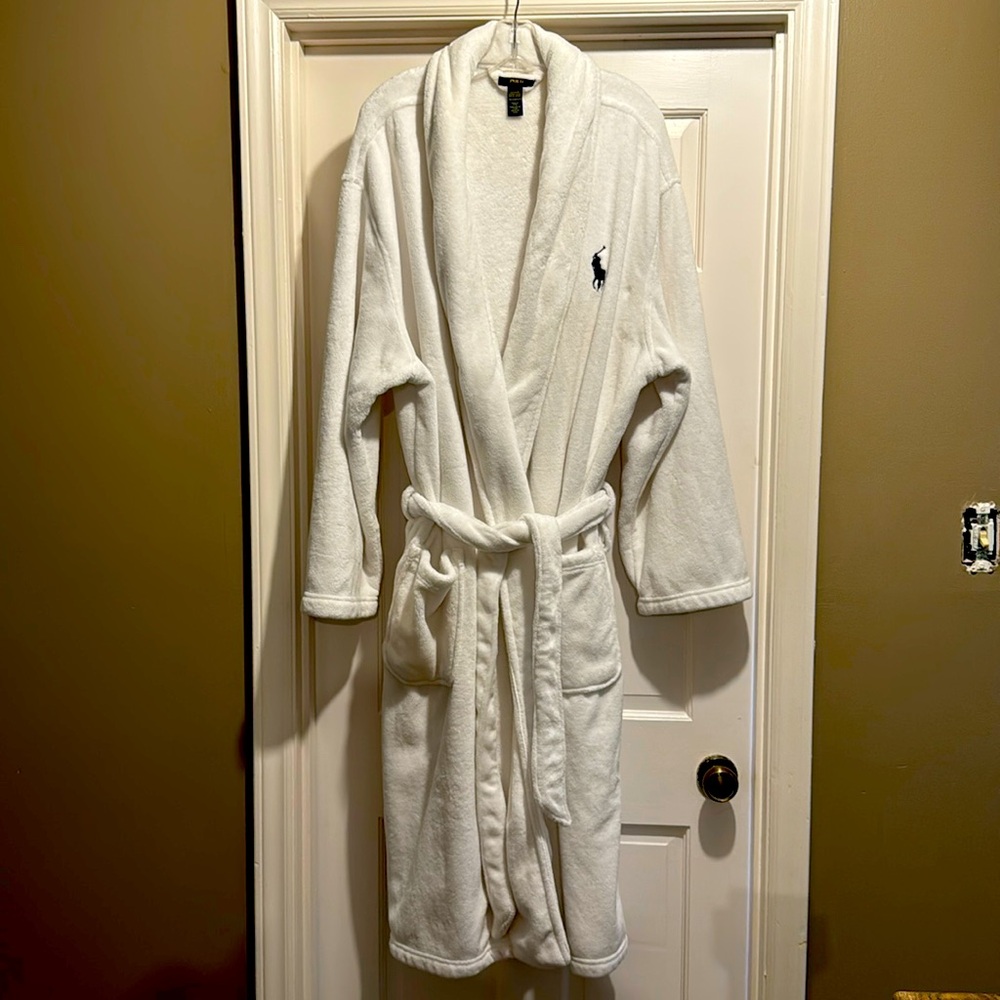 Polo Ralph Plush Shawl Collar Fleece Robe L/XL